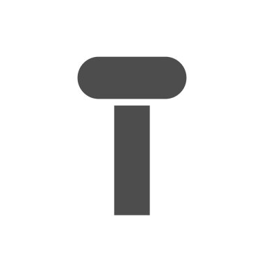 Katı perçin çizgisi ana hatları beyaz üzerine izole edilmiş. Vektör illüstrasyonu