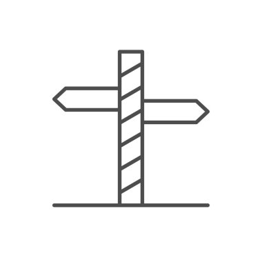 Yönlendirme postası ana hat simgesi beyaz üzerine izole edildi. Vektör illüstrasyonu