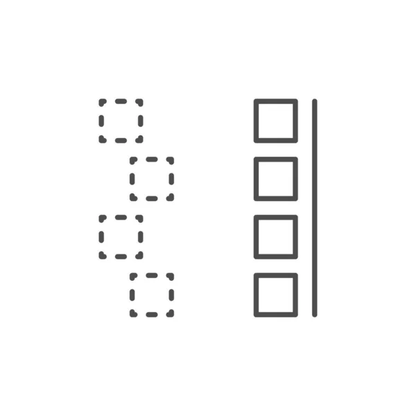 Ikona Prawej Linii Osiowania Wyizolowana Białym Wyrównanie Obiektów Edycja Plików — Wektor stockowy