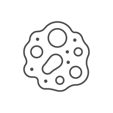 Herpes zoster hattı ana hatları beyaza izole edilmiş. Vektör illüstrasyonu