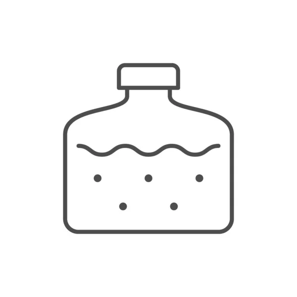 Иконка Контура Пластиковой Канистры Изолирована Белом Векторная Иллюстрация — стоковый вектор