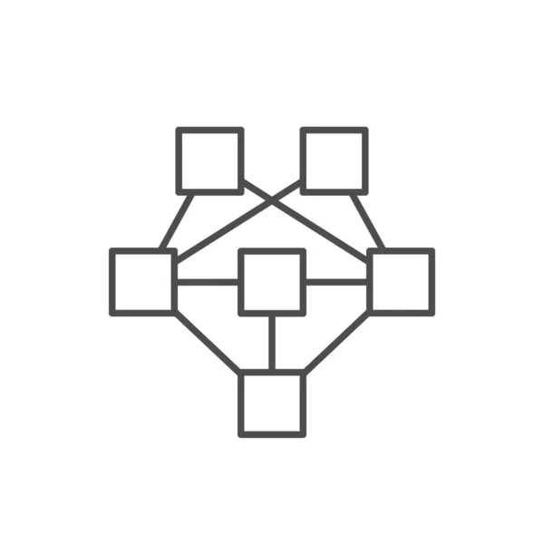 Компанія Структури Лінії Контуру Піктограми Ізольовані Білому Векторні Ілюстрації — стоковий вектор