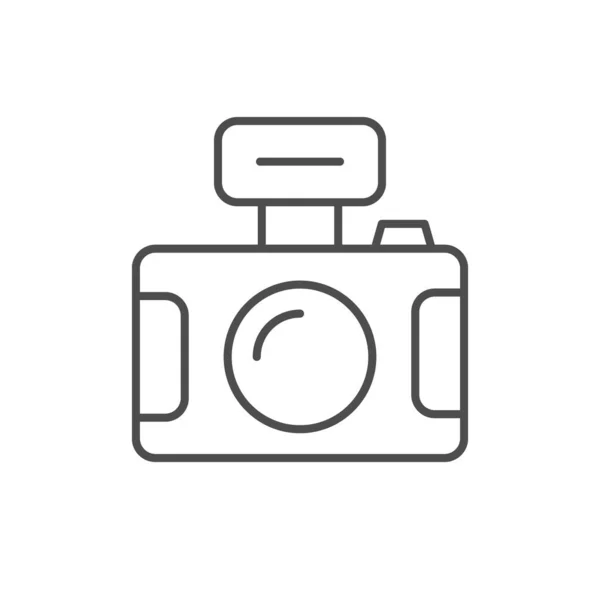 Піктограма Контуру Фотоапарата Ізольовано Білому Векторні Ілюстрації — стоковий вектор
