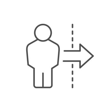 Sınır çizgisi ana hatları beyaz üzerine izole edilmiş. Vektör illüstrasyonu