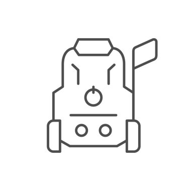 Yüksek basınçlı yıkama satırı simgesi üzerinde beyaz izole. Vektör çizim