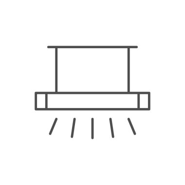 Modern asılı lamba çizgisi simgesi beyaza izole edildi. Vektör illüstrasyonu