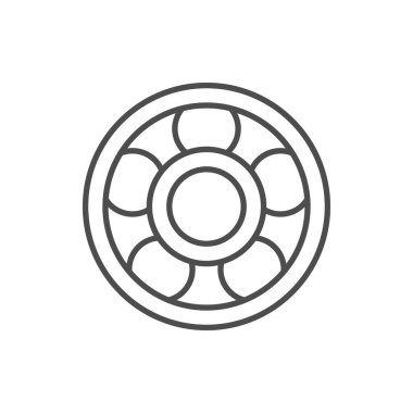 Top bilye çizgisi çizgisi simgesi beyaza izole edildi. Vektör illüstrasyonu