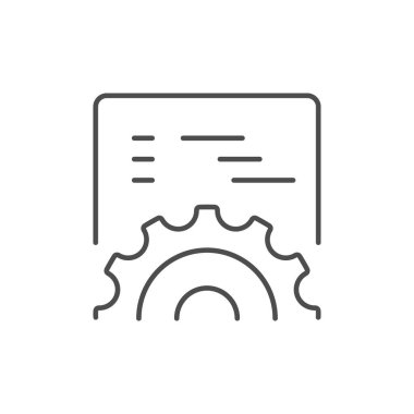 Kod ayarlama çizgisi simgesi beyaza izole edildi. Vektör illüstrasyonu