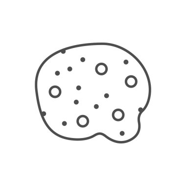 Egzama ya da deri hastalığı ikonu beyaza izole edilmiş. Vektör illüstrasyonu