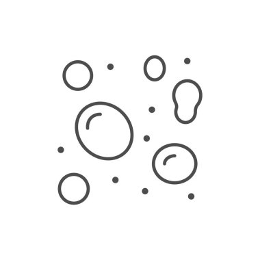 Beyazda sivilce ya da deri hastalığı ikonu var. Vektör illüstrasyonu