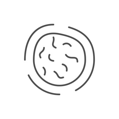 Siğil ya da cilt problemi ikonu beyaza izole edildi. Vektör illüstrasyonu