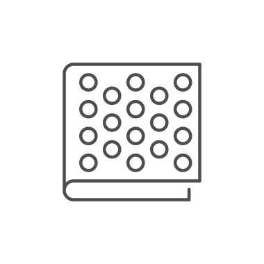 Kabarcık çizgisi ana hatları simgesi beyaza izole edildi. Vektör illüstrasyonu