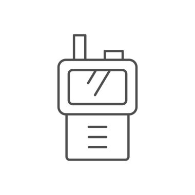 Telsiz hattı ana hat simgesi beyaza izole edildi. Vektör illüstrasyonu