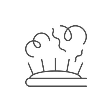 Saç çizgisi ikonu olan tarak beyazda izole edilmiş. Vektör illüstrasyonu