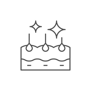 Beyazda izole edilmiş mükemmel bir saç çizgisi ikonu. Vektör illüstrasyonu