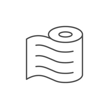 Elastik bandaj çizgisi ana hatları beyaz üzerine izole edilmiş. Vektör illüstrasyonu