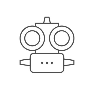 Dürbün lamba çizgisi çizgisi simgesi beyaza izole edilmiş. Vektör illüstrasyonu