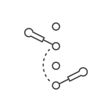 Akupunktur noktası şeması simgesi beyaza izole edildi. Vektör illüstrasyonu