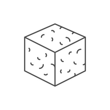 Mavi peynir çizgisi ana hatları beyaz üzerine izole edilmiş. Vektör illüstrasyonu