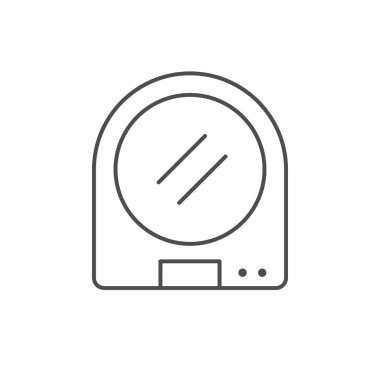 Mutfak pulları beyaz üzerine izole edilmiş ana hat ikonu. Vektör illüstrasyonu