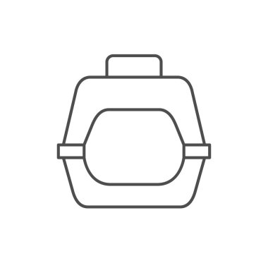 Kedi kumu kutusu simgesi beyaza izole edildi. Vektör illüstrasyonu