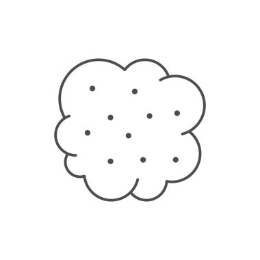 Gaz bulutu ana hatları simgesi beyaza izole edildi. Vektör illüstrasyonu