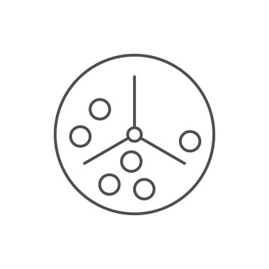 Lottery drum line outline icon isolated on white. Vector illustration