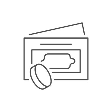 Anında çekiliş çizgisi ana hatları beyaz üzerine izole edilmiş. Vektör illüstrasyonu