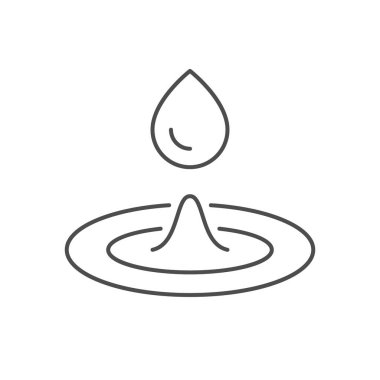 Su sıçrama çizgisi simgesi beyaza izole edilmiş. Vektör illüstrasyonu