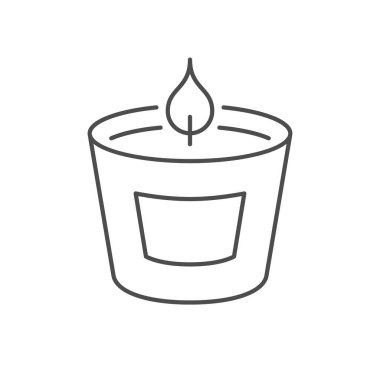 Modern mum hattı ana hatları beyaz üzerine izole edilmiş. Vektör illüstrasyonu