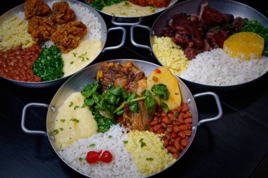 Lezzetli bir yemeğin üst görüntüsü