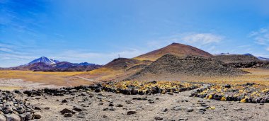 Salar de Aguas Calientes Bakış açısı - Atacama Çölü - San Pedro de Atacama.