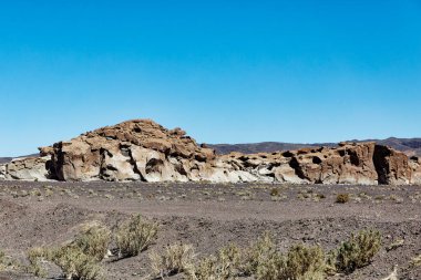 Yerbas Buenas Arkeolojik Alanı - Şili. Mağara Resimleri, Atacama Çölü. San Pedro de Atacama.