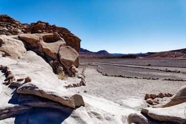 Yerbas Buenas Arkeolojik Alanı - Şili. Mağara Resimleri, Atacama Çölü. San Pedro de Atacama.