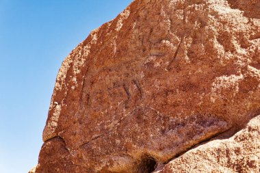 Yerbas Buenas Arkeolojik Alanı - Şili. Mağara Resimleri, Atacama Çölü. San Pedro de Atacama.