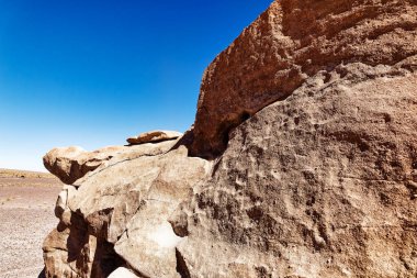 Yerbas Buenas Arkeolojik Alanı - Şili. Mağara Resimleri, Atacama Çölü. San Pedro de Atacama.