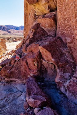 Yerbas Buenas Arkeolojik Alanı - Şili. Mağara Resimleri, Atacama Çölü. San Pedro de Atacama.