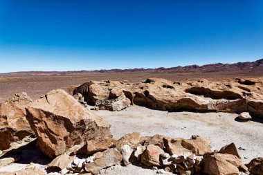 Yerbas Buenas Arkeolojik Alanı - Şili. Mağara Resimleri, Atacama Çölü. San Pedro de Atacama.