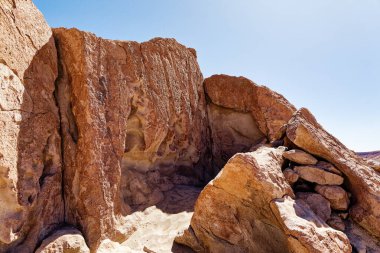 Yerbas Buenas Arkeolojik Alanı - Şili. Mağara Resimleri, Atacama Çölü. San Pedro de Atacama.