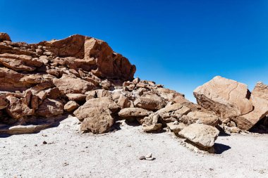 Yerbas Buenas Arkeolojik Alanı - Şili. Mağara Resimleri, Atacama Çölü. San Pedro de Atacama.