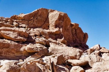 Yerbas Buenas Arkeolojik Alanı - Şili. Mağara Resimleri, Atacama Çölü. San Pedro de Atacama.