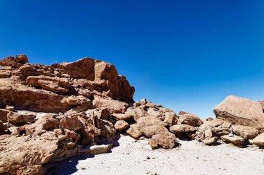 Yerbas Buenas Arkeolojik Alanı - Şili. Mağara Resimleri, Atacama Çölü. San Pedro de Atacama.