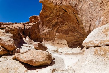 Yerbas Buenas Arkeolojik Alanı - Şili. Mağara Resimleri, Atacama Çölü. San Pedro de Atacama.
