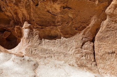 Yerbas Buenas Arkeolojik Alanı - Şili. Mağara Resimleri, Atacama Çölü. San Pedro de Atacama.