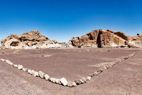 Yerbas Buenas Archaeological Site Chile Cave Paintings Atacama Desert San — Stock Photo, Image