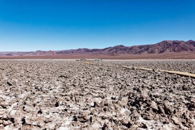 Saklı Baltinache Gölünün manzarası - Atacama Çölü - San Pedro de Atacama