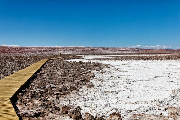 Landschaft Der Versteckten Baltinache Lagunen Atacama Wüste Chile San Pedro lizenzfreie Stockbilder