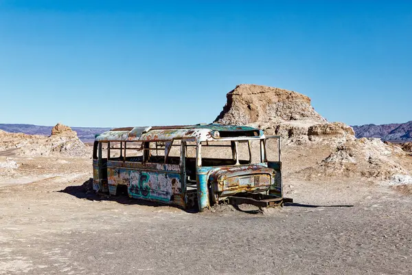 Magischer Bus Atacama Wüste San Pedro Atacama Loa Region Antofagasta Stockfoto