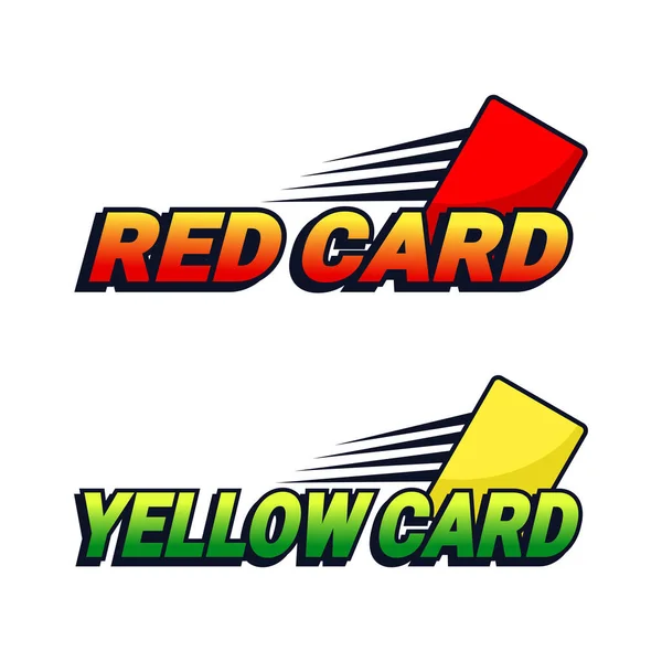 Czerwona Karta Żółta Karta Projekcie Wektora Gry Piłkę Nożną — Wektor stockowy