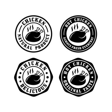 Sıcak tavuk pulları rozet tasarım koleksiyonu
